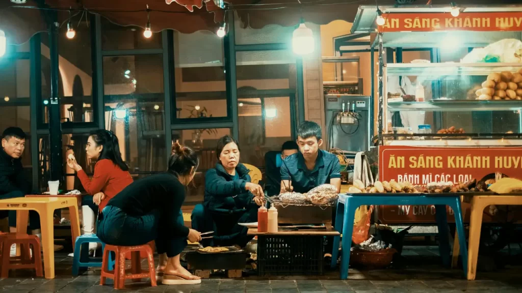 comida de rua em Hanói