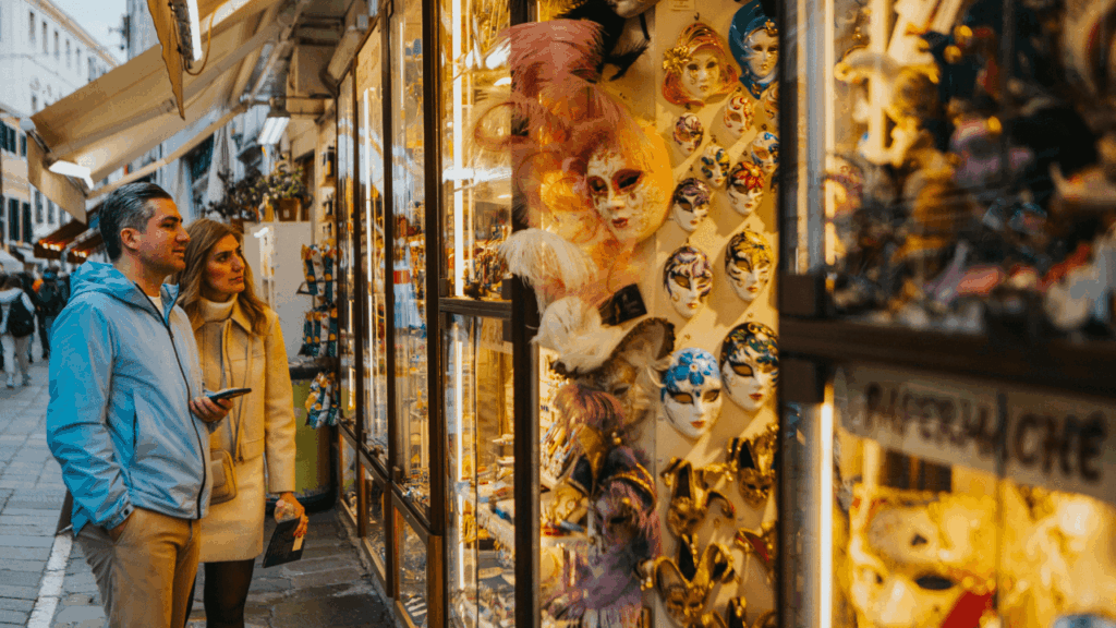 máscaras do Carnaval de Veneza